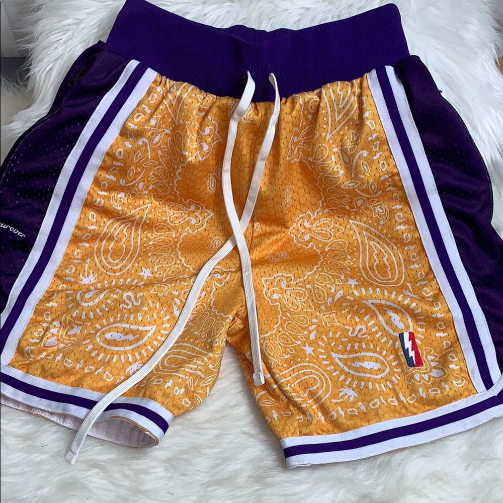 Collect + Select Purple and Orange Men's Athletic Shorts